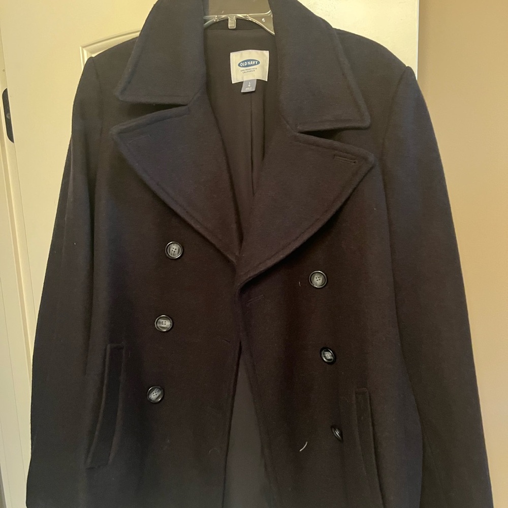 Old Navy Classic Black Pea Coat